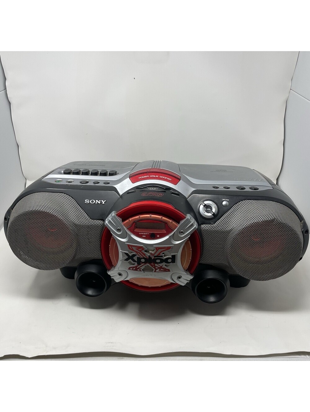 Sony Xplod CFD-G505 Mega Bass AM FM Radio CD Cassette Boom Box READ